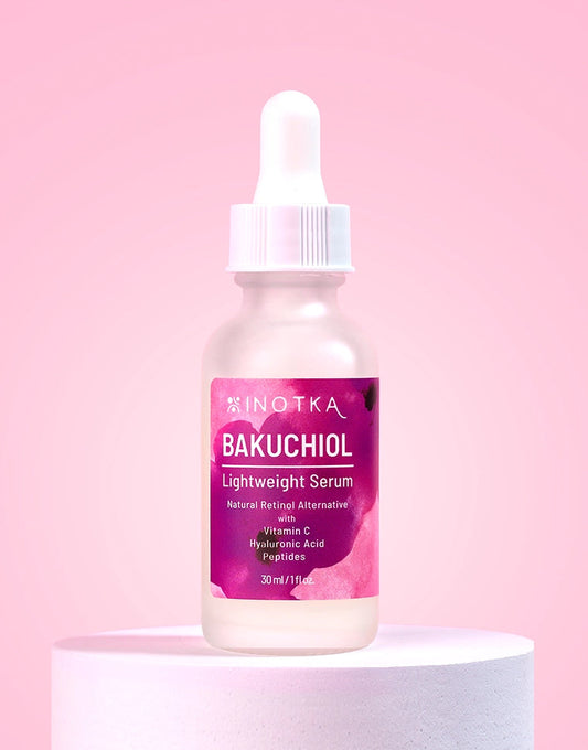 Bakuchiol Serum with Vitamin C and Hyaluronic Acid Anti-Aging Skin Care Kits Inotka 