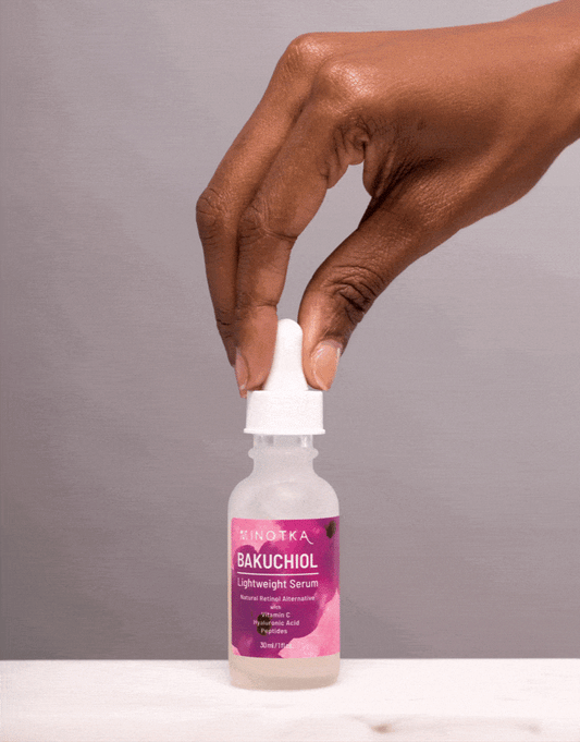 Bakuchiol Serum with Vitamin C and Hyaluronic Acid Anti-Aging Skin Care Kits Inotka 
